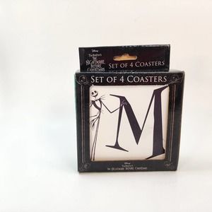 Nightmare Before Christmas Coasters Set of Four "M"